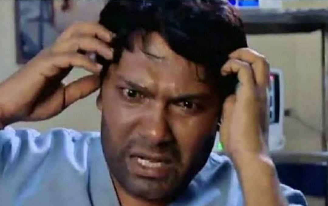 Karthi Confused and Stressed Reaction