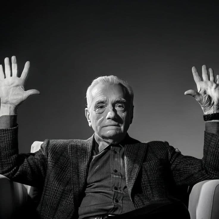 Martin Scorsese hands up reaction